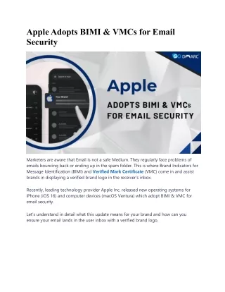 BIMI & VMCs for Email Security