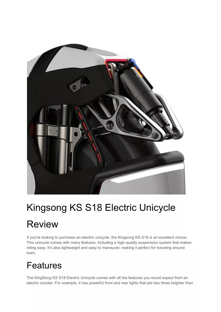 kingsong ks s18 electric unicycle