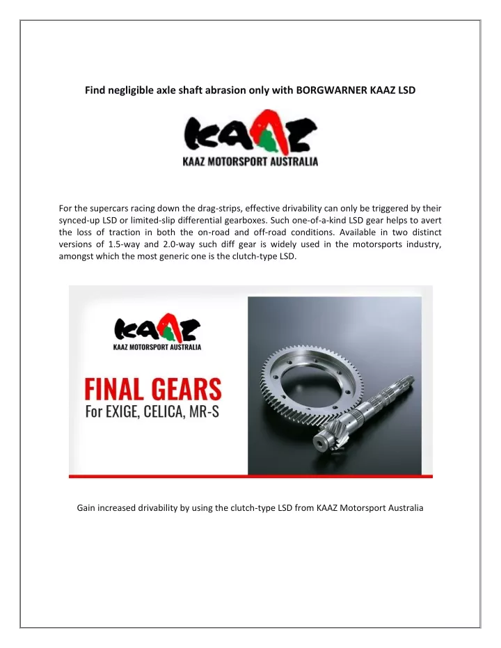 find negligible axle shaft abrasion only with