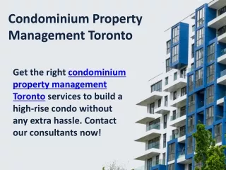 Condominium Property Management Toronto