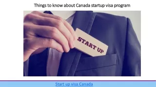Things to know about Canada startup visa program