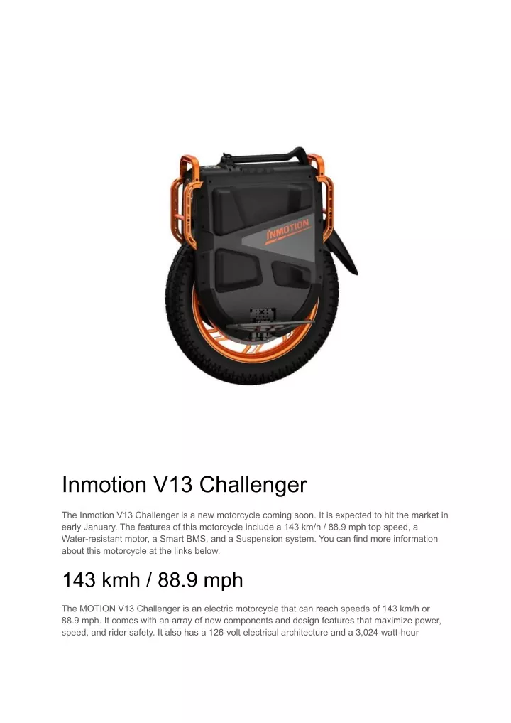 inmotion v13 challenger