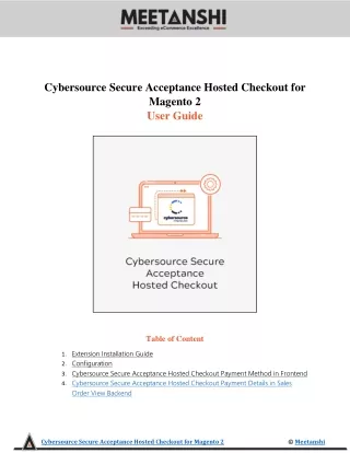 cybersource secure acceptance hosted checkout