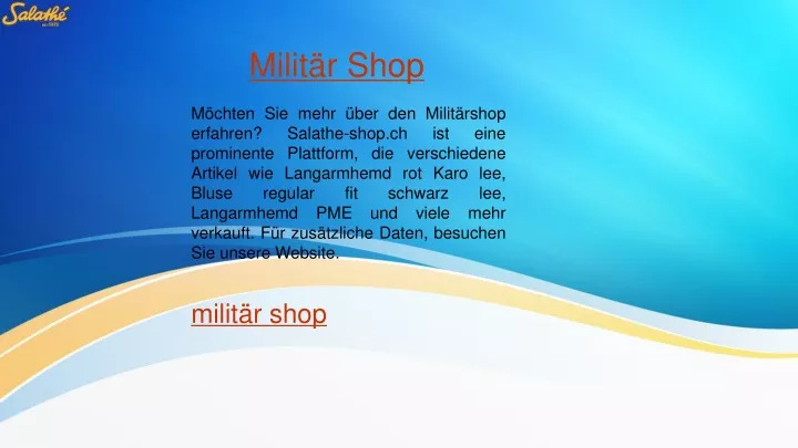 milit r shop
