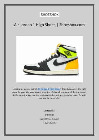 Air Jordan 1 High Shoes | Shoeshox.com