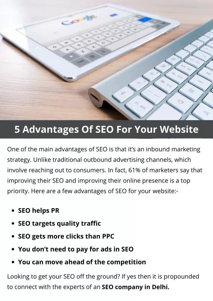 5 advantages of seo for your website