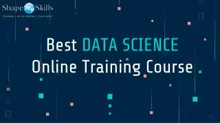 Best Data Science Online Training Course with Certification
