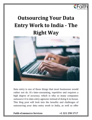 outsourcing your data entry work to india