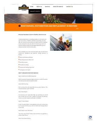 Redfern Roof Repairs Services