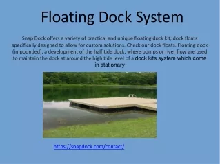 Floating Jet Ski Dock