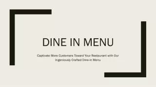 dine in menu