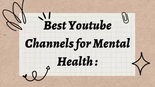 best youtube channels for mental health