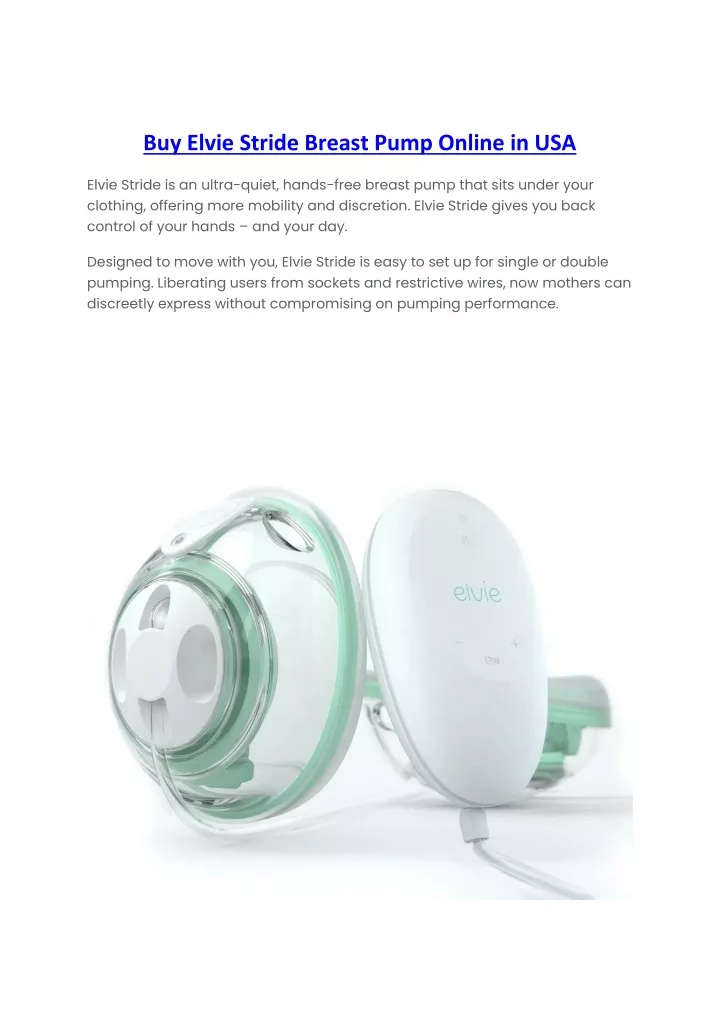 buy elvie stride breast pump online in usa