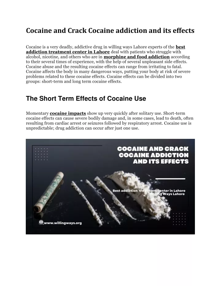 PPT - Cocaine And Crack Cocaine Addiction And Its Effects PowerPoint ...