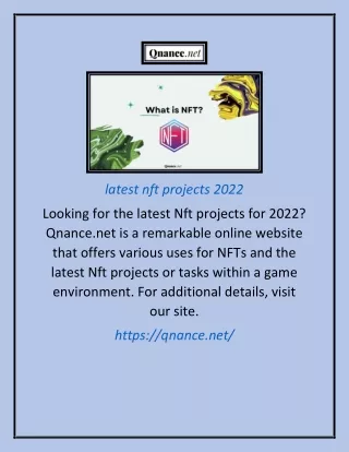 latest nft projects 2022