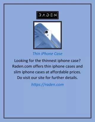 Thin iPhone Case