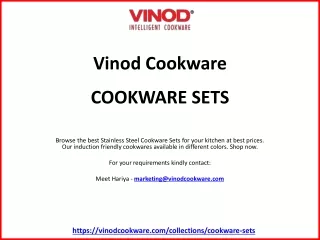 COOKWARE SETS - Vinod Cookware