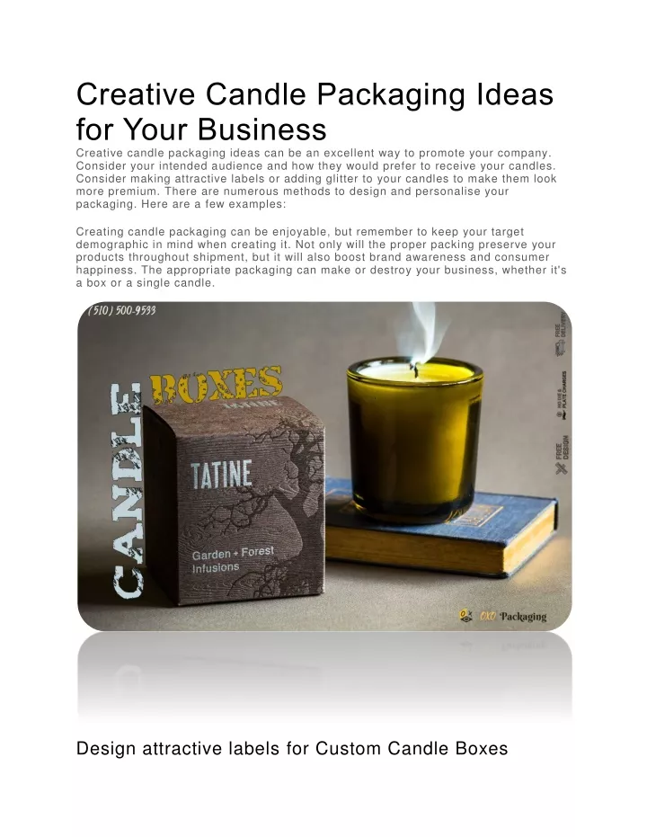 creative candle packaging ideas for your business