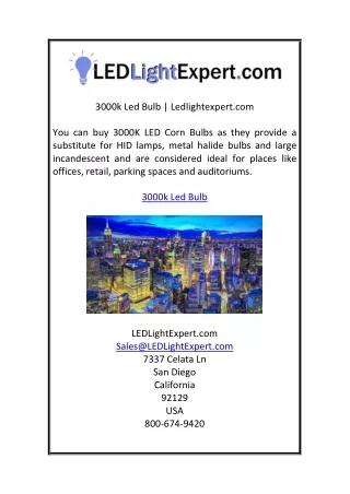 3000k led bulb ledlightexpert com