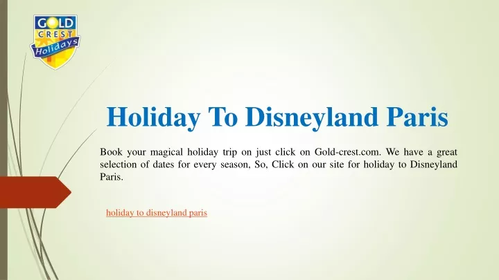 holiday to disneyland paris