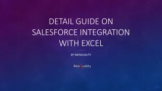 Detail Guide on Salesforce Integration with Excel