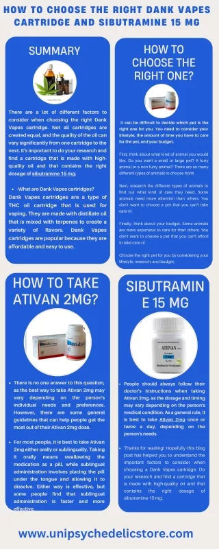 How to Choose the Right Dank Vapes Cartridge and Sibutramine 15 mg