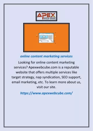 online content marketing services