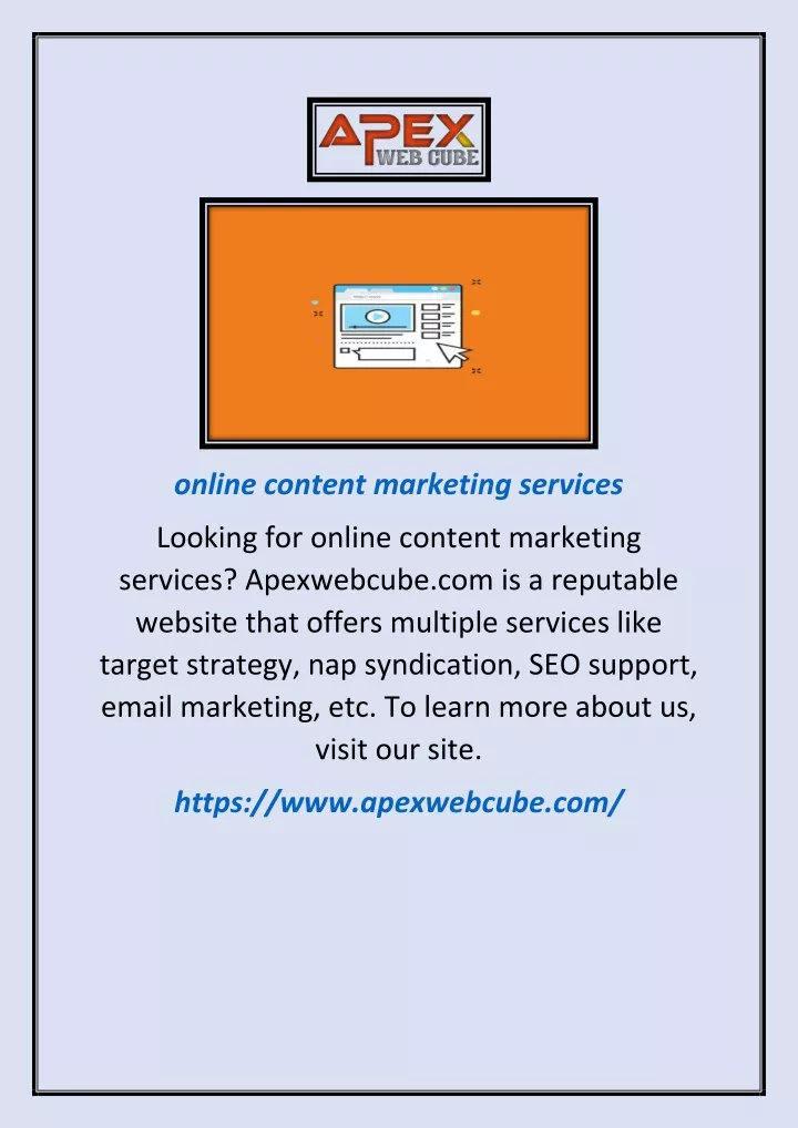 online content marketing services