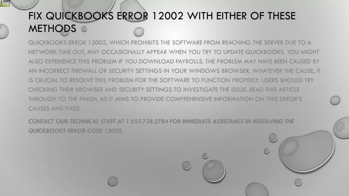 fix quickbooks error 12002 with either of these methods
