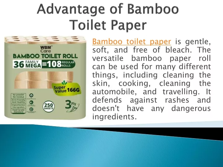 advantage of bamboo toilet paper