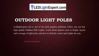 outdoor light poles