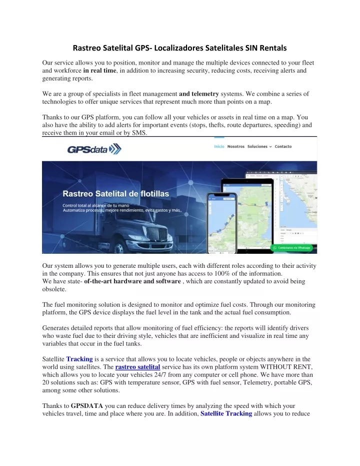 rastreo satelital gps localizadores satelitales