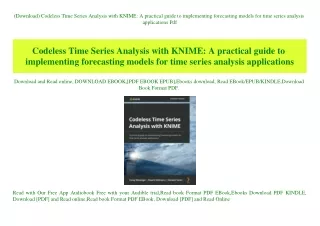 download codeless time series analysis with knime