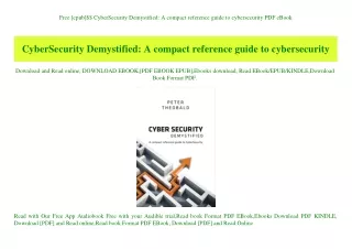 Free [epub]$$ CyberSecurity Demystified A compact reference guide to cybersecurity PDF eBook