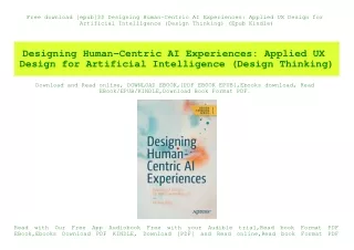 Free download [epub]$$ Designing Human-Centric AI Experiences Applied UX Design for Artificial Intelligence (Design Thin