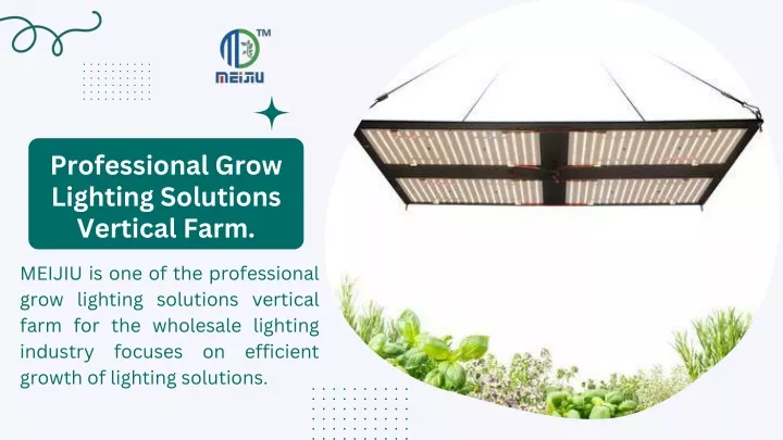 professional grow lighting solutions vertical farm