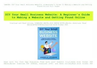 {EBOOK} DIY Your Small Business Website A Beginner's Guide to Making a Website and Getting Found Online Full Pages