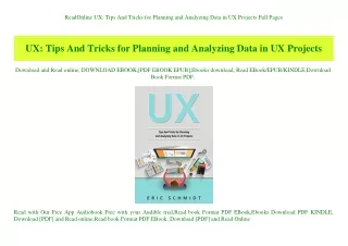 readonline ux tips and tricks for planning