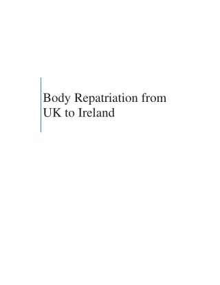 Importance of Body Repatriation from UK to Ireland