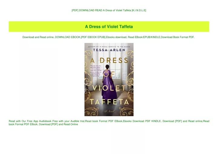 pdf download read a dress of violet taffeta