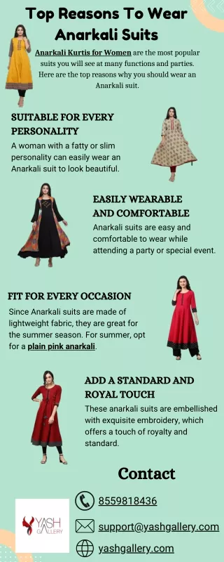 Top Reasons To Wear Anarkali Suits
