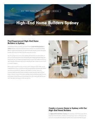 High end Home Builders Sydney