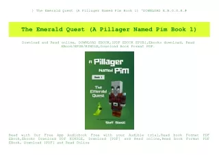 ^DOWNLOAD-PDF) The Emerald Quest (A Pillager Named Pim Book 1) ^DOWNLOAD E.B.O.O.K.#