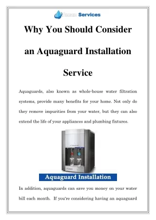 Aquaguard Installation Service in Mumbra Call-7290092205
