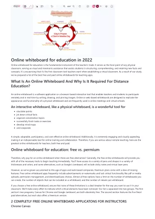 online whiteboard for education in 2022 online