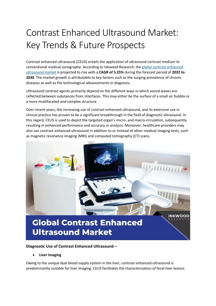contrast enhanced ultrasound market key trends