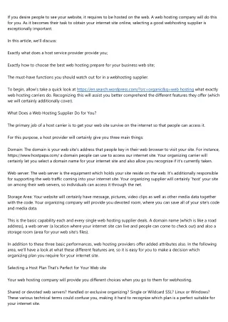 if you desire people to see your website