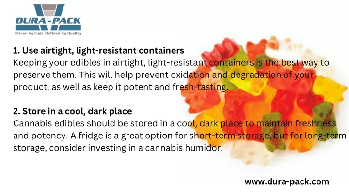 1 use airtight light resistant containers keeping