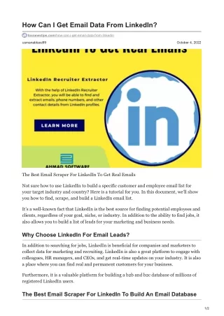how can i get email data from linkedin
