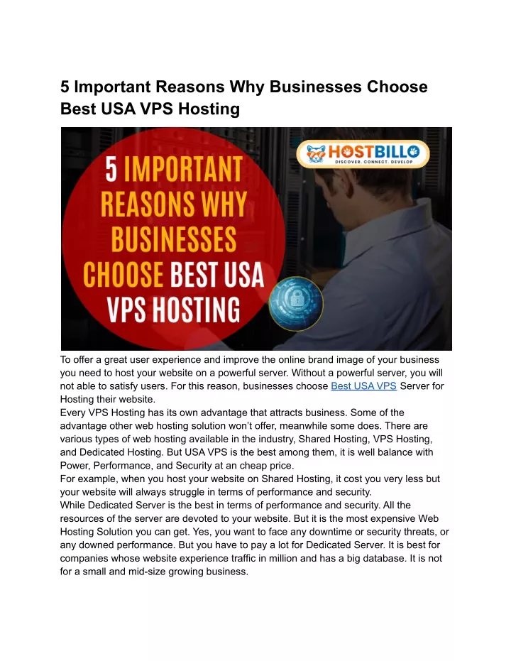 5 important reasons why businesses choose best